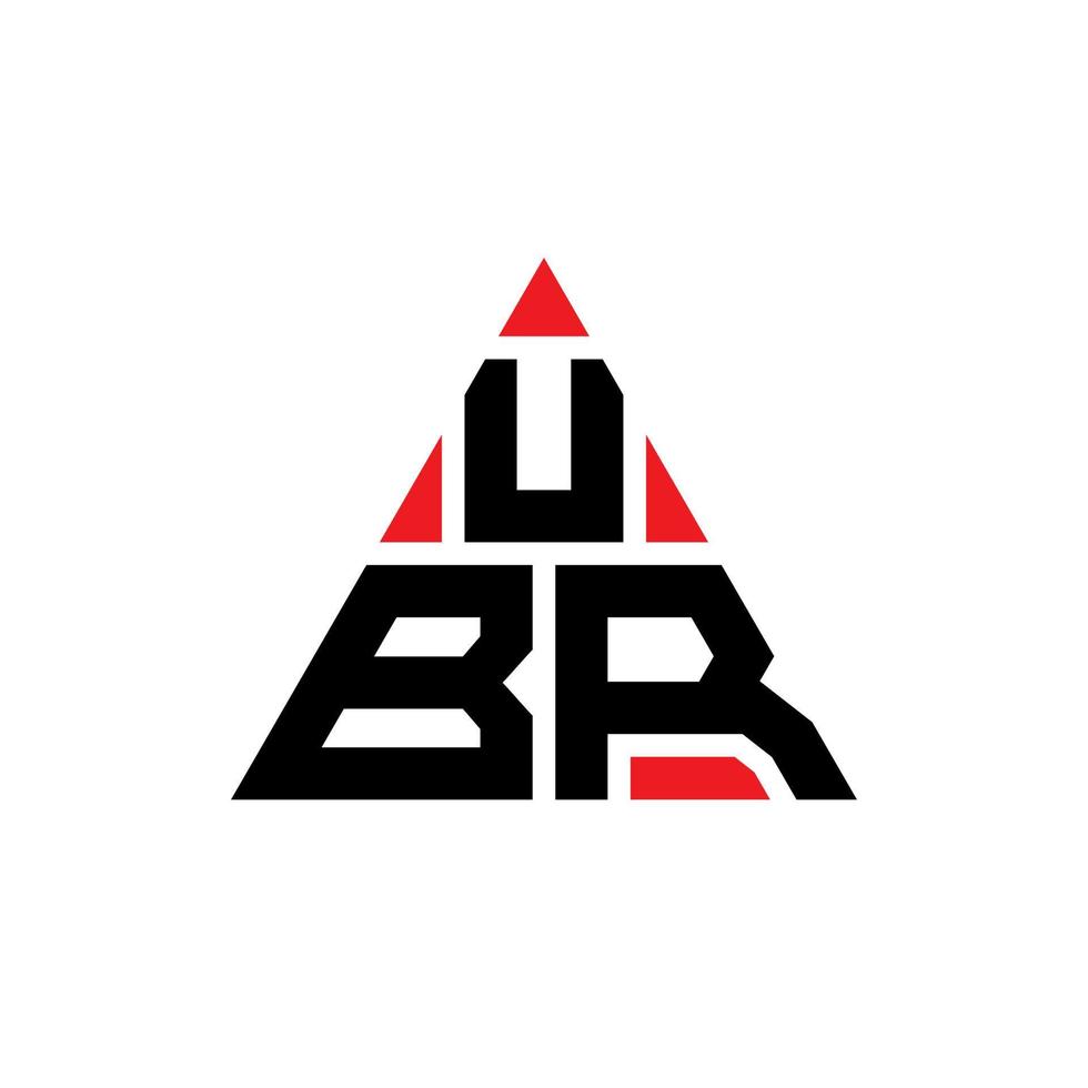 ubr driehoek brief logo ontwerp met driehoekige vorm. ubr driehoek logo ontwerp monogram. ubr driehoek vector logo sjabloon met rode kleur. ubr driehoekig logo eenvoudig, elegant en luxueus logo.