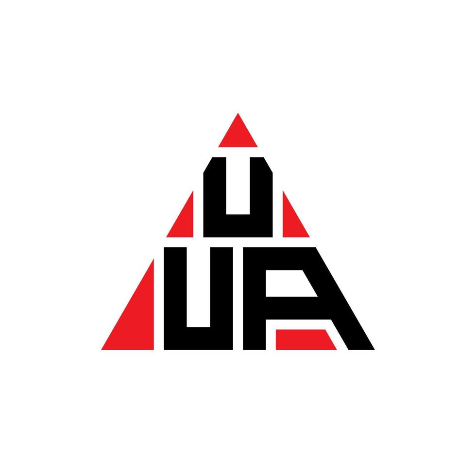 uua driehoek brief logo ontwerp met driehoekige vorm. uua driehoek logo ontwerp monogram. uua driehoek vector logo sjabloon met rode kleur. uua driehoekig logo eenvoudig, elegant en luxueus logo.