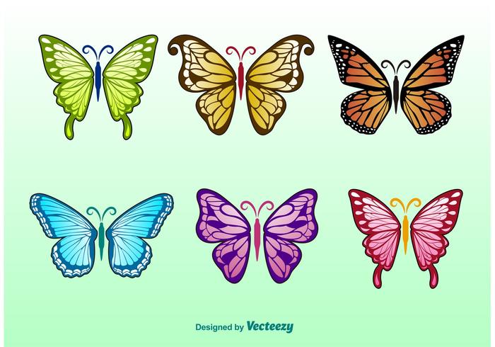 Illustraties van de lente vlinders vector