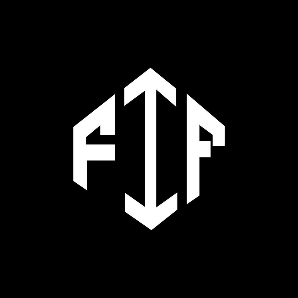 fif letter logo-ontwerp met veelhoekvorm. fif veelhoek en kubusvorm logo-ontwerp. fif zeshoek vector logo sjabloon witte en zwarte kleuren. fif-monogram, bedrijfs- en onroerendgoedlogo.