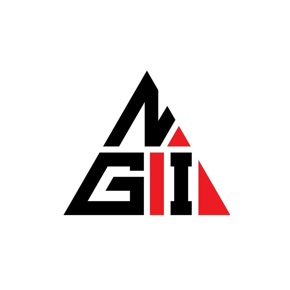 ngi driehoek brief logo ontwerp met driehoekige vorm. ngi driehoek logo ontwerp monogram. ngi driehoek vector logo sjabloon met rode kleur. ngi driehoekig logo eenvoudig, elegant en luxueus logo.