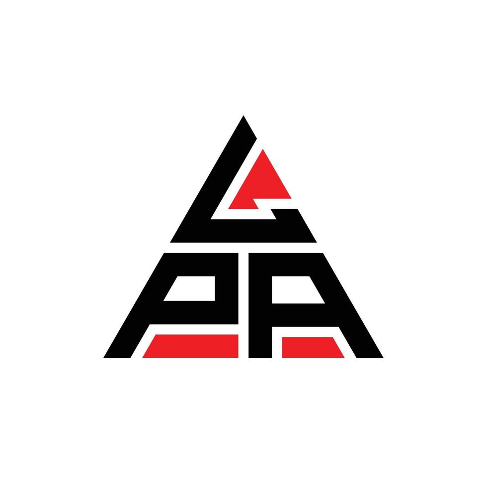 lpa driehoek brief logo ontwerp met driehoekige vorm. lpa driehoek logo ontwerp monogram. lpa driehoek vector logo sjabloon met rode kleur. lpa driehoekig logo eenvoudig, elegant en luxueus logo.