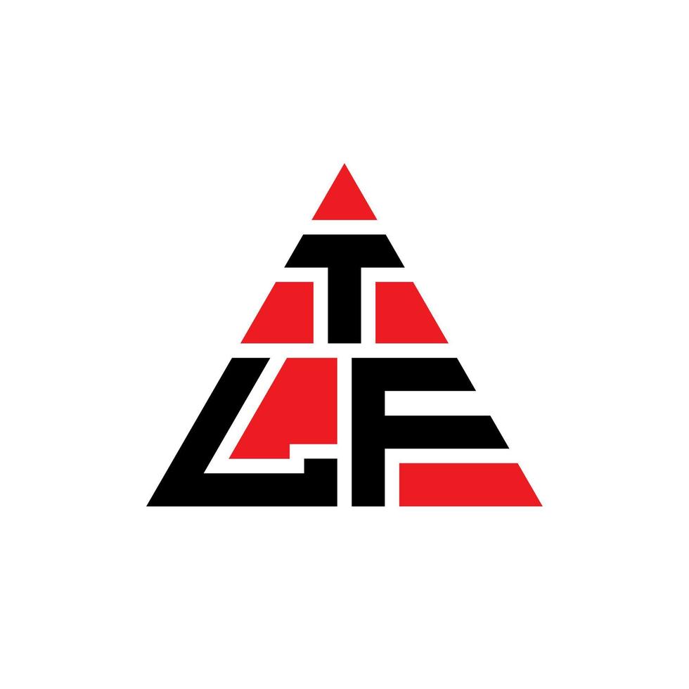 tlf driehoek brief logo ontwerp met driehoekige vorm. tlf driehoek logo ontwerp monogram. tlf driehoek vector logo sjabloon met rode kleur. tlf driehoekig logo eenvoudig, elegant en luxueus logo.