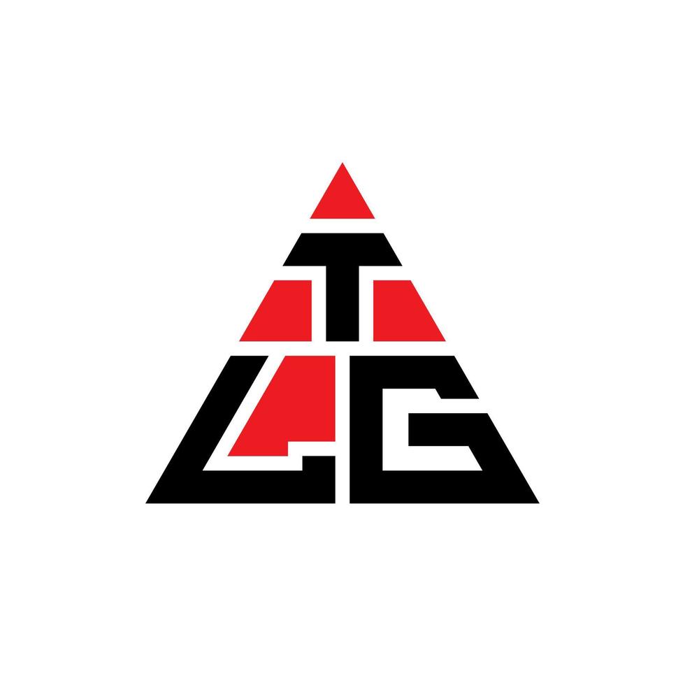 tlg driehoek brief logo ontwerp met driehoekige vorm. tlg driehoek logo ontwerp monogram. tlg driehoek vector logo sjabloon met rode kleur. tlg driehoekig logo eenvoudig, elegant en luxueus logo.