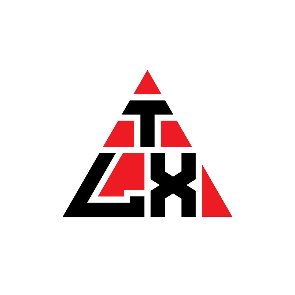 tlx driehoek brief logo ontwerp met driehoekige vorm. tlx driehoek logo ontwerp monogram. tlx driehoek vector logo sjabloon met rode kleur. tlx driehoekig logo eenvoudig, elegant en luxueus logo.