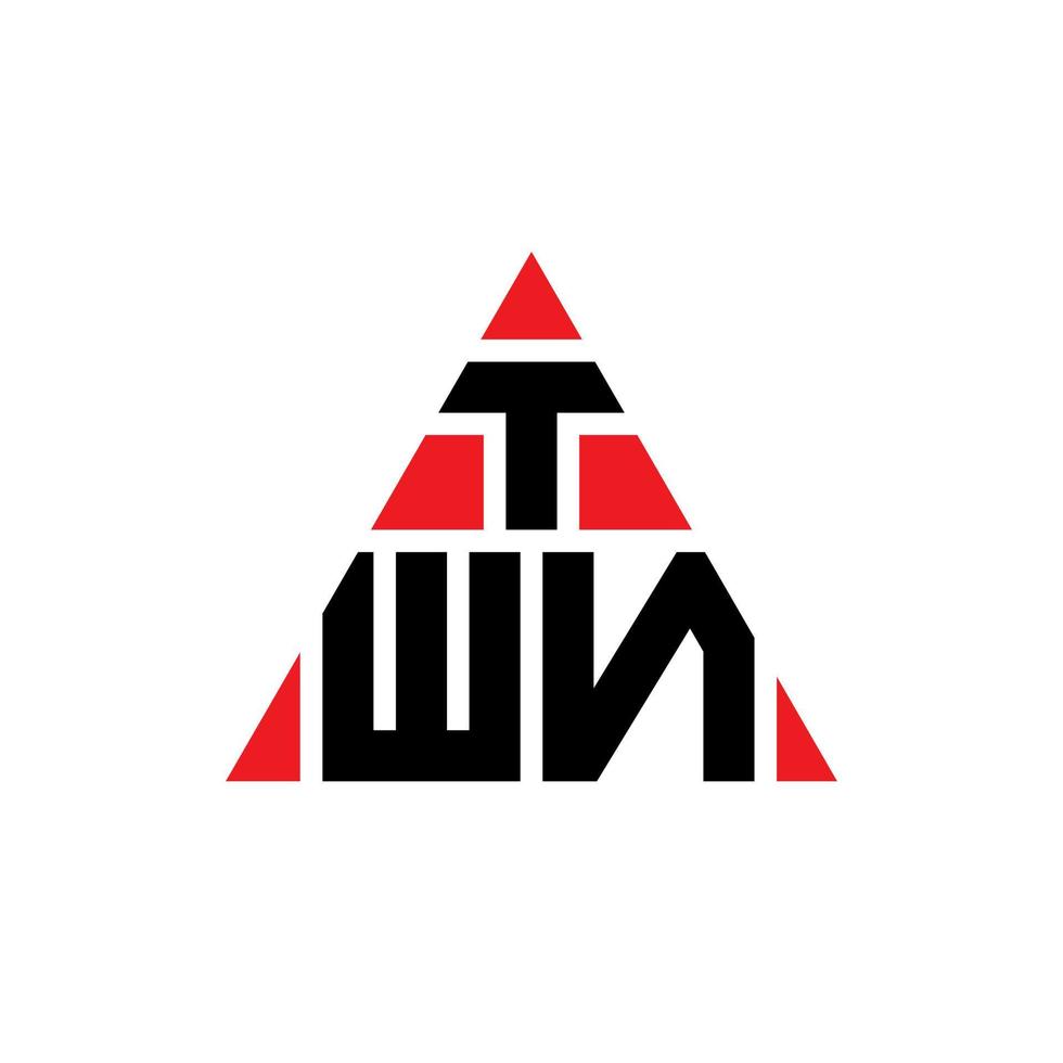 twn driehoek brief logo ontwerp met driehoekige vorm. twn driehoek logo ontwerp monogram. twn driehoek vector logo sjabloon met rode kleur. twn driehoekig logo eenvoudig, elegant en luxueus logo.