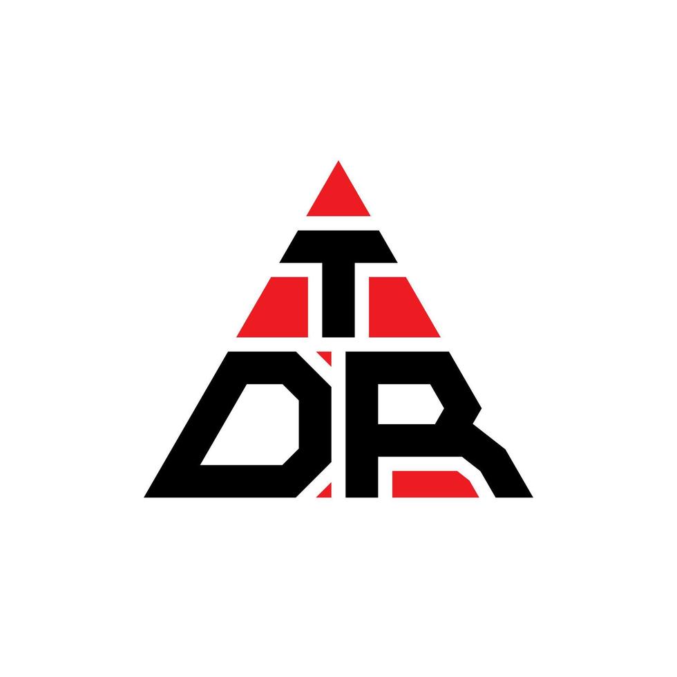 tdr driehoek brief logo ontwerp met driehoekige vorm. tdr driehoek logo ontwerp monogram. tdr driehoek vector logo sjabloon met rode kleur. tdr driehoekig logo eenvoudig, elegant en luxueus logo.