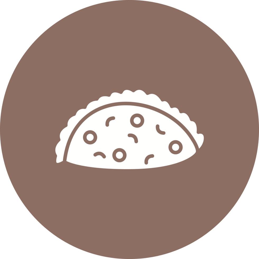 empanada glyph cirkel achtergrond icoon vector