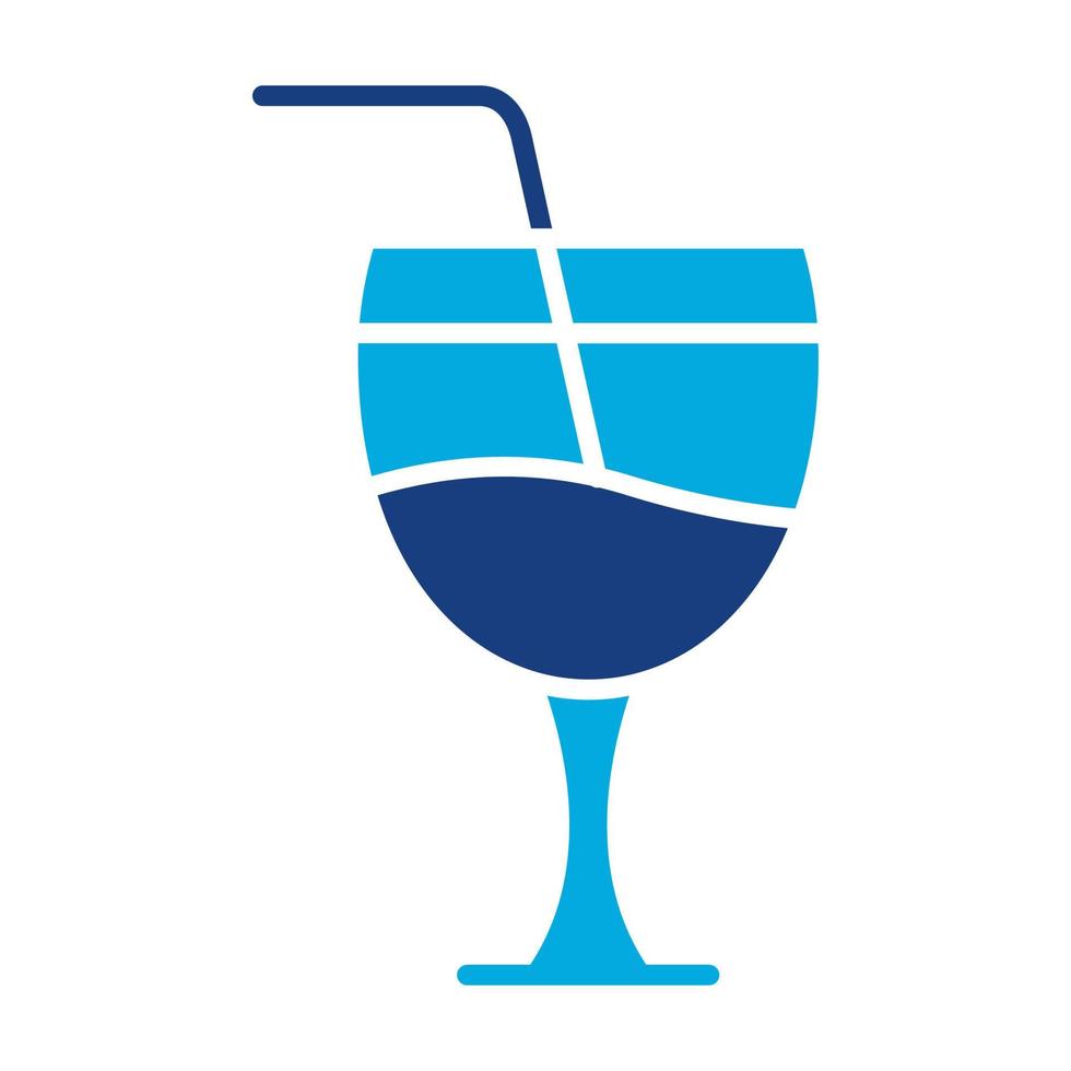 drink glyph twee kleuren icoon vector