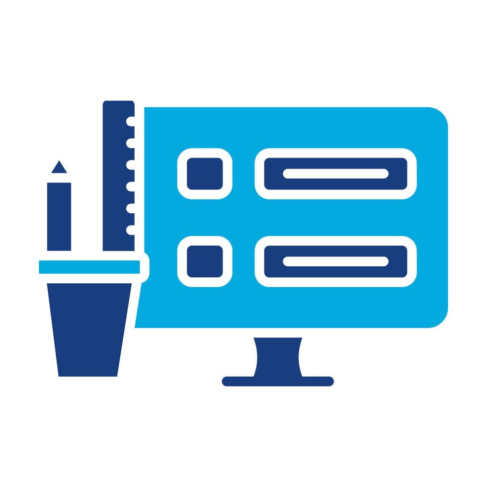 testgevallen glyph tweekleurig pictogram vector