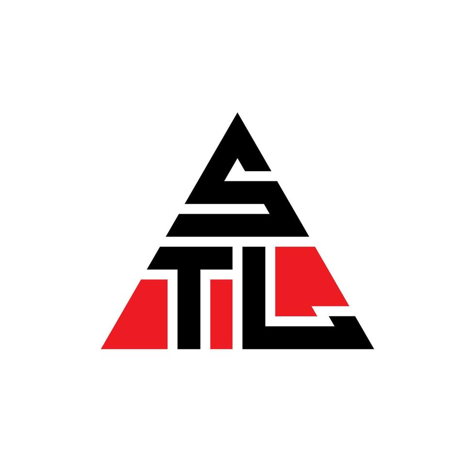 stl driehoek brief logo ontwerp met driehoekige vorm. stl driehoek logo ontwerp monogram. stl driehoek vector logo sjabloon met rode kleur. stl driehoekig logo eenvoudig, elegant en luxueus logo.