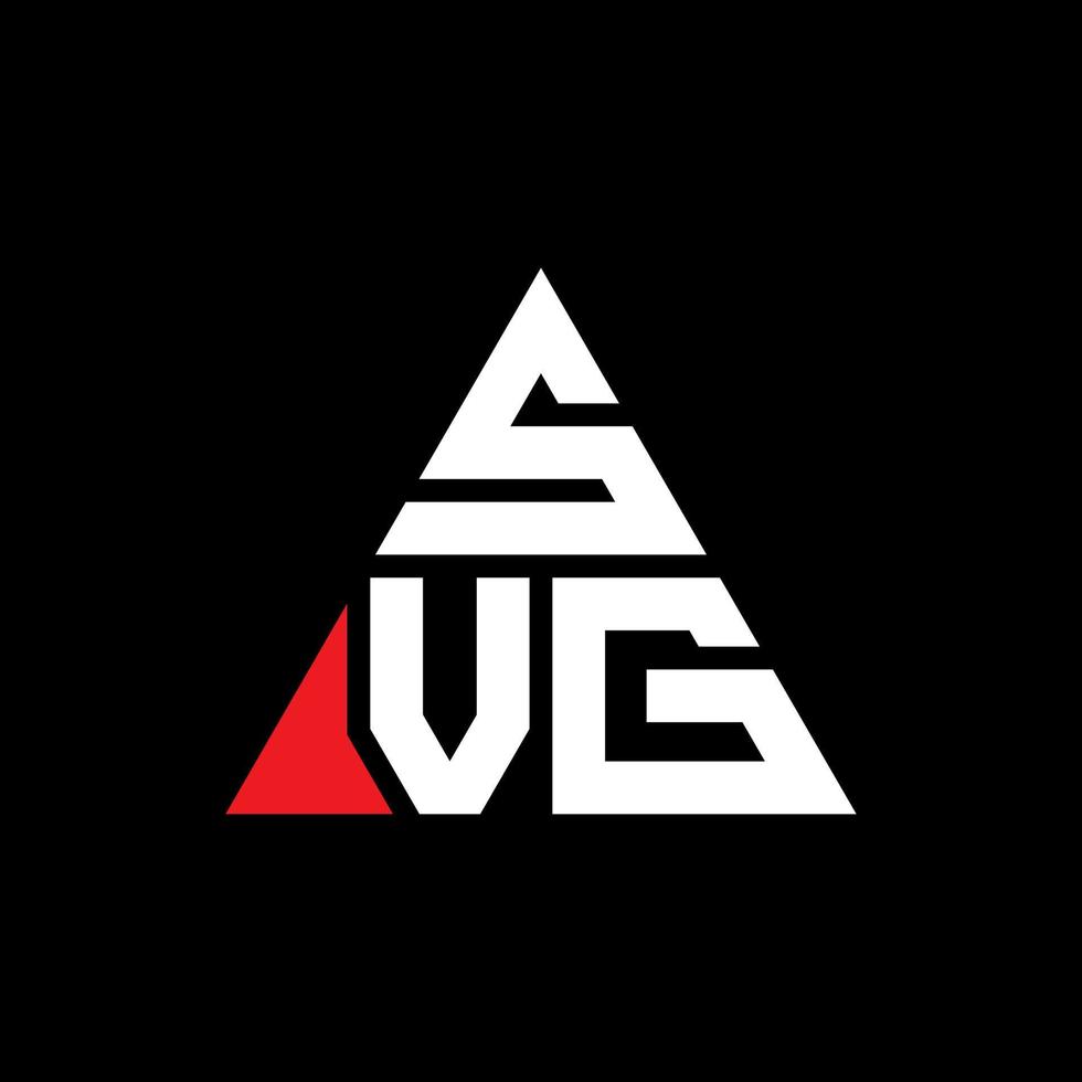 SVG driehoek brief logo ontwerp met driehoek vorm. SVG driehoek logo ontwerp monogram. SVG driehoek vector logo sjabloon met rode kleur. SVG driehoekig logo eenvoudig, elegant en luxueus logo.