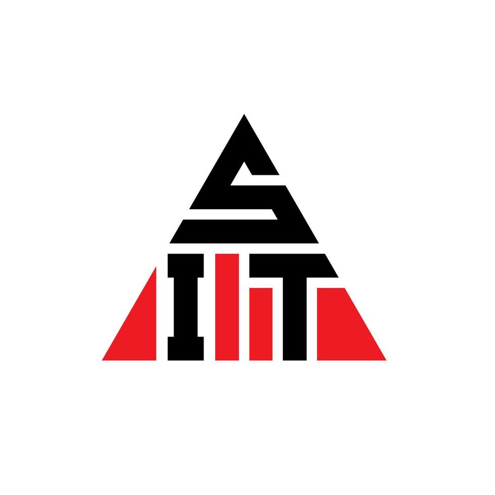 zitten driehoek brief logo ontwerp met driehoekige vorm. zitten driehoek logo ontwerp monogram. zitten driehoek vector logo sjabloon met rode kleur. sit driehoekig logo eenvoudig, elegant en luxueus logo.