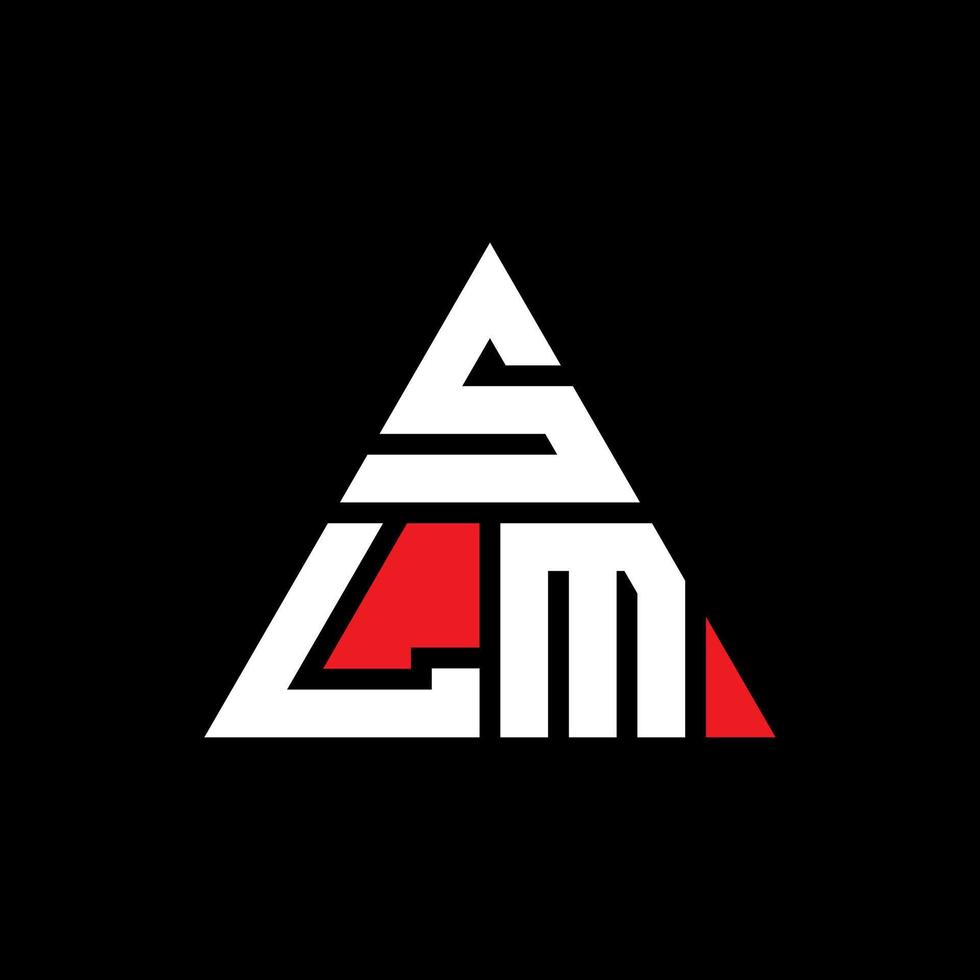 slm driehoek brief logo ontwerp met driehoekige vorm. slm driehoek logo ontwerp monogram. slm driehoek vector logo sjabloon met rode kleur. slm driehoekig logo eenvoudig, elegant en luxueus logo.