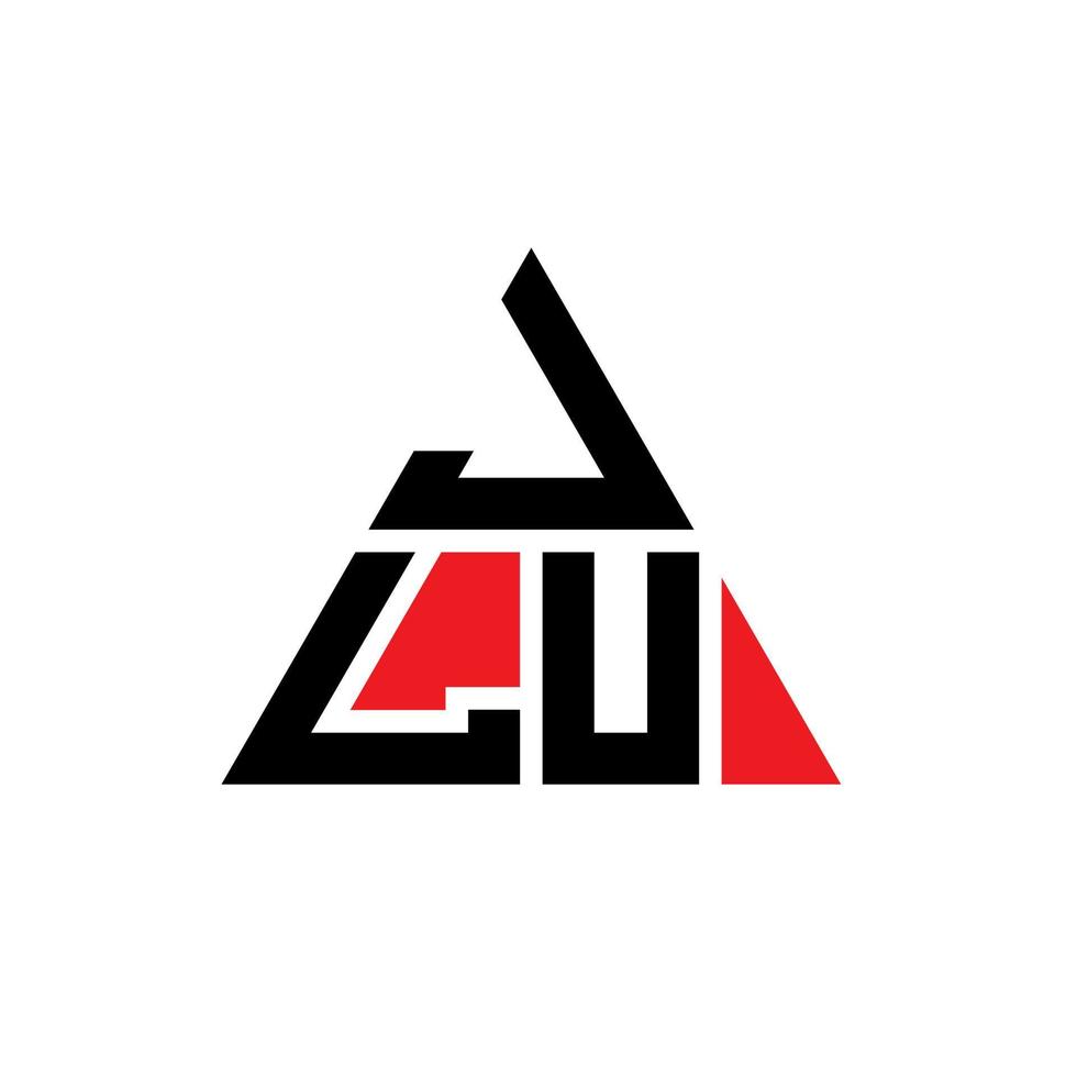 jlu driehoek brief logo ontwerp met driehoekige vorm. jlu driehoek logo ontwerp monogram. jlu driehoek vector logo sjabloon met rode kleur. jlu driehoekig logo eenvoudig, elegant en luxueus logo.