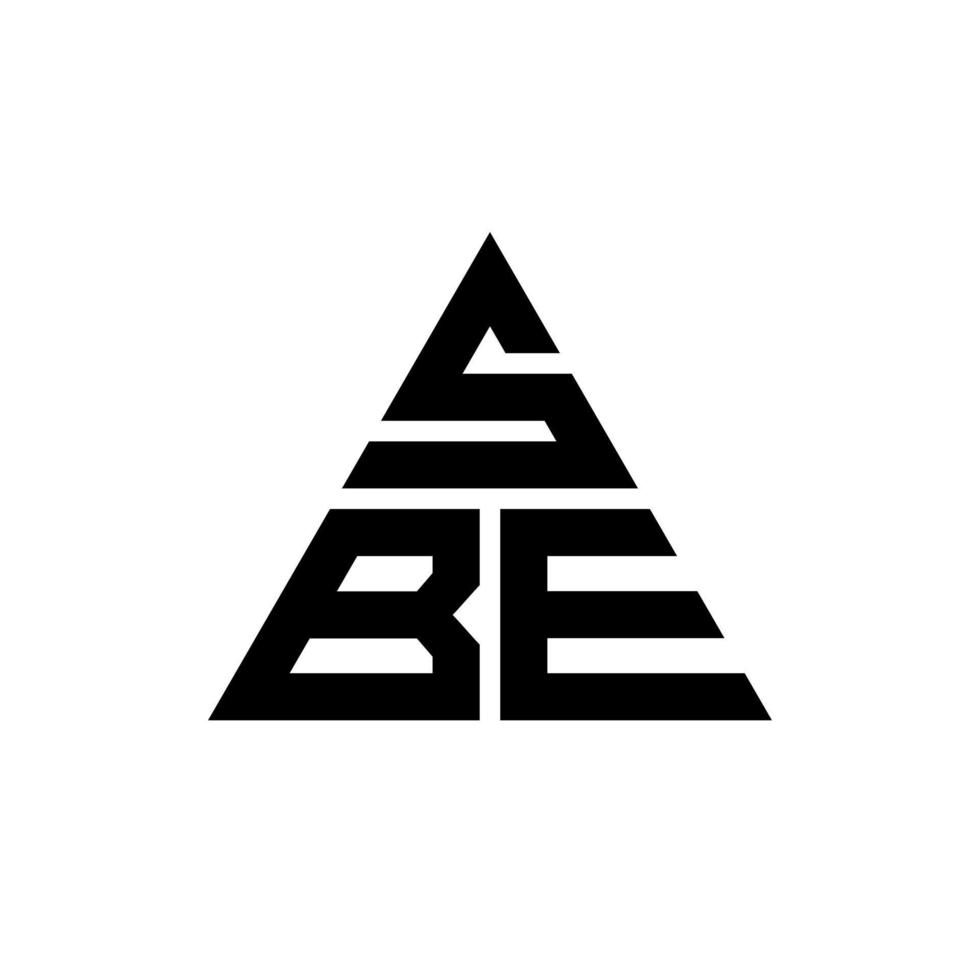 sbe driehoek brief logo ontwerp met driehoekige vorm. sbe driehoek logo ontwerp monogram. sbe driehoek vector logo sjabloon met rode kleur. sbe driehoekig logo eenvoudig, elegant en luxueus logo.