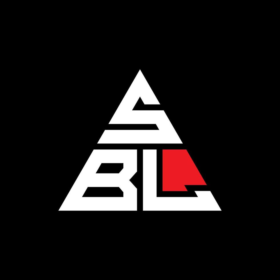 sbl driehoek brief logo ontwerp met driehoekige vorm. sbl driehoek logo ontwerp monogram. sbl driehoek vector logo sjabloon met rode kleur. sbl driehoekig logo eenvoudig, elegant en luxueus logo.