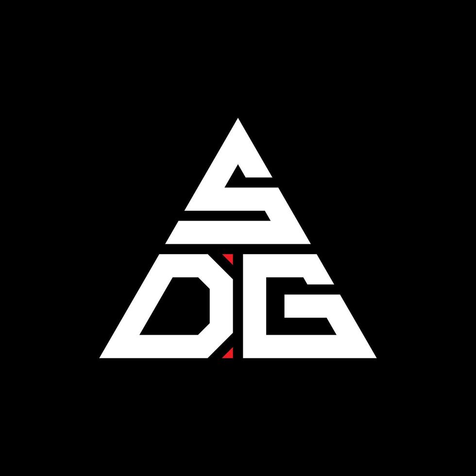 sdg driehoek brief logo ontwerp met driehoekige vorm. SDG driehoek logo ontwerp monogram. SDG driehoek vector logo sjabloon met rode kleur. sdg driehoekig logo eenvoudig, elegant en luxueus logo.