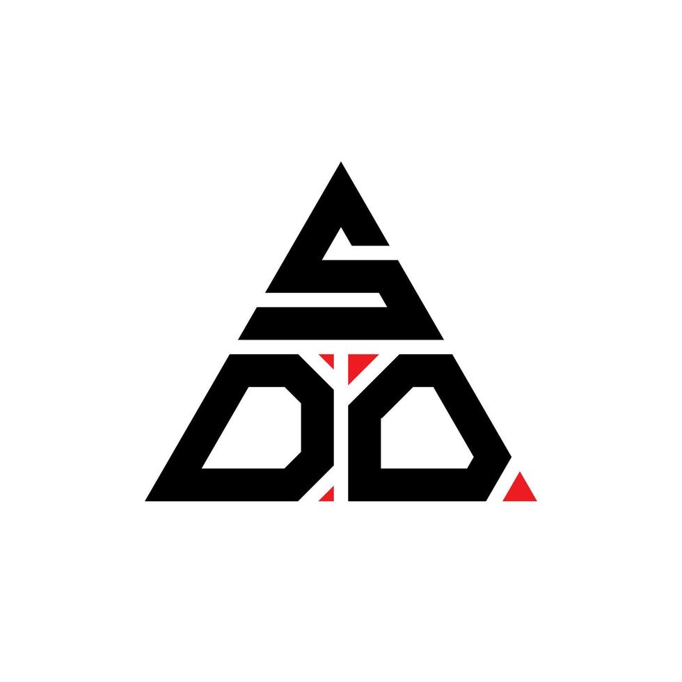 sdo driehoek letter logo ontwerp met driehoekige vorm. sdo driehoek logo ontwerp monogram. sdo driehoek vector logo sjabloon met rode kleur. sdo driehoekig logo eenvoudig, elegant en luxueus logo.