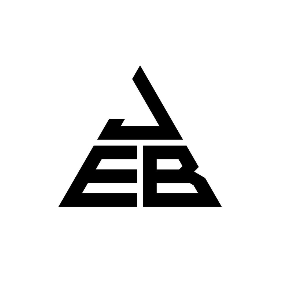 jeb driehoek brief logo ontwerp met driehoekige vorm. jeb driehoek logo ontwerp monogram. jeb driehoek vector logo sjabloon met rode kleur. jeb driehoekig logo eenvoudig, elegant en luxueus logo.