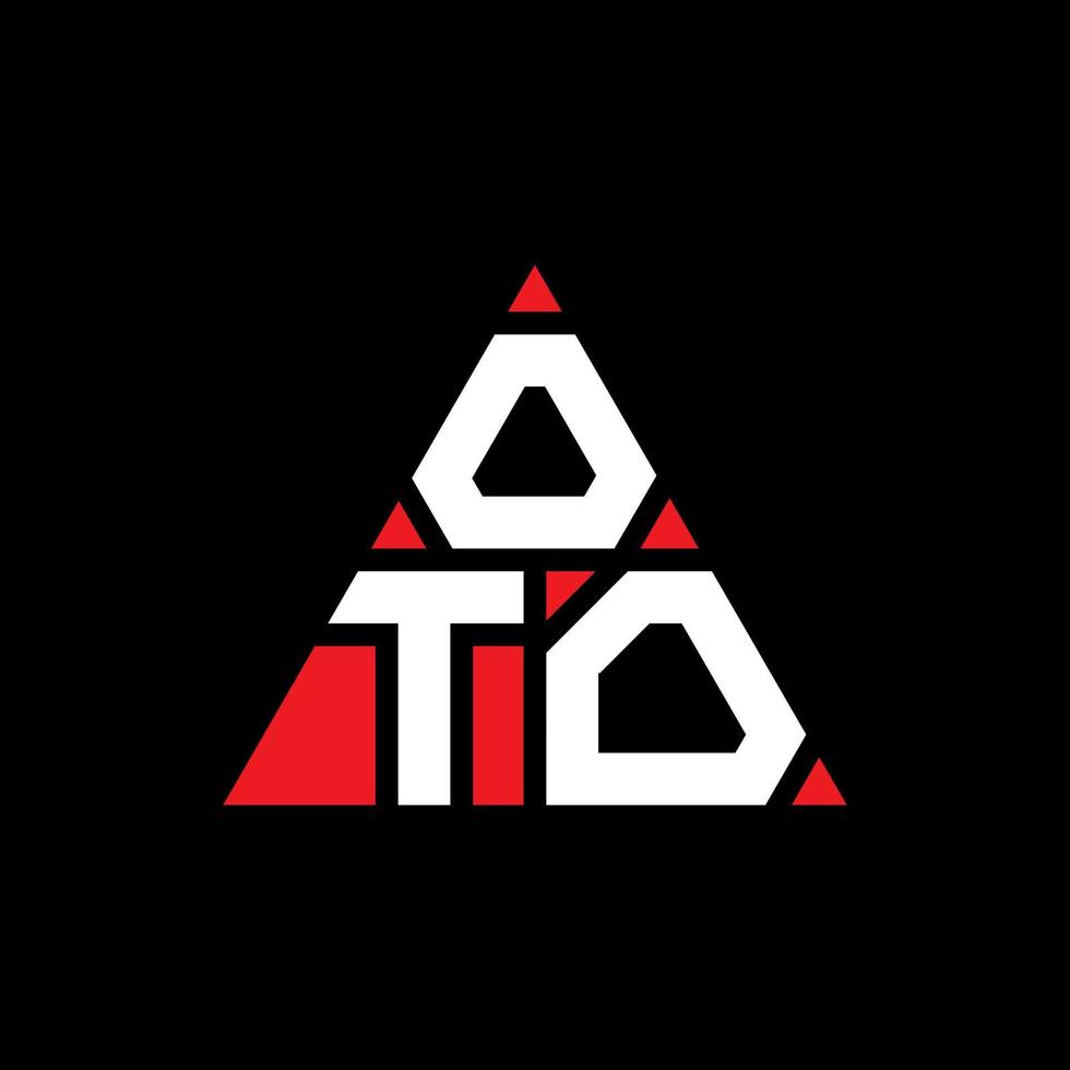 oto driehoek brief logo ontwerp met driehoekige vorm. oto driehoek logo ontwerp monogram. oto driehoek vector logo sjabloon met rode kleur. oto driehoekig logo eenvoudig, elegant en luxueus logo.