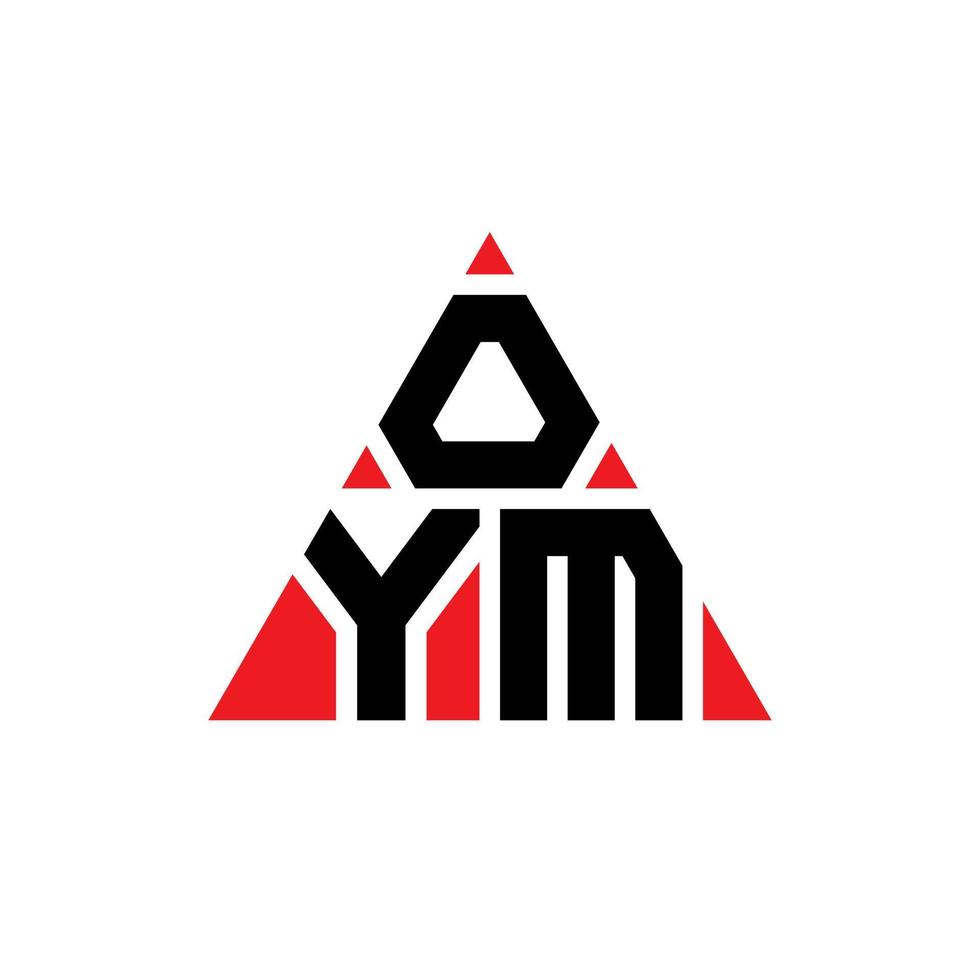Oym driehoek brief logo ontwerp met driehoekige vorm. Oym driehoek logo ontwerp monogram. Oym driehoek vector logo sjabloon met rode kleur. oym driehoekig logo eenvoudig, elegant en luxueus logo.