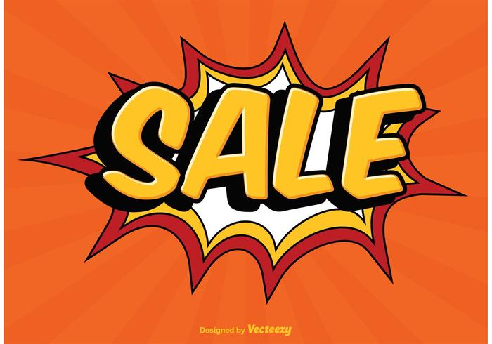 Comic Style Sale Illustratie vector