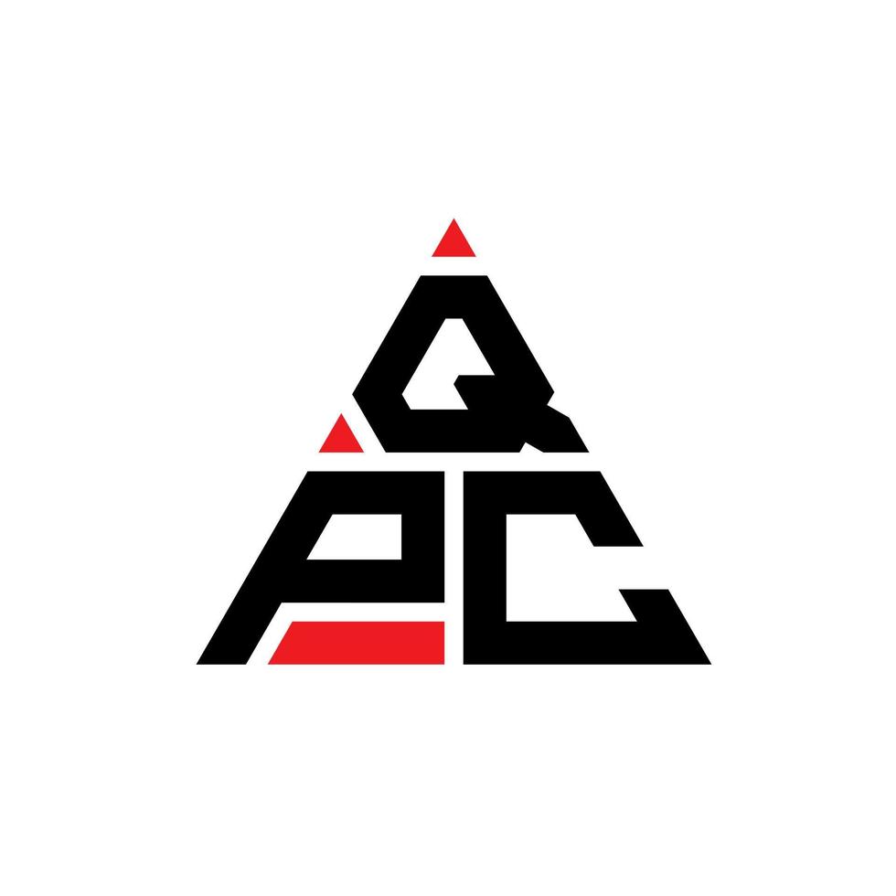 qpc driehoek brief logo ontwerp met driehoekige vorm. qpc driehoek logo ontwerp monogram. qpc driehoek vector logo sjabloon met rode kleur. qpc driehoekig logo eenvoudig, elegant en luxueus logo.
