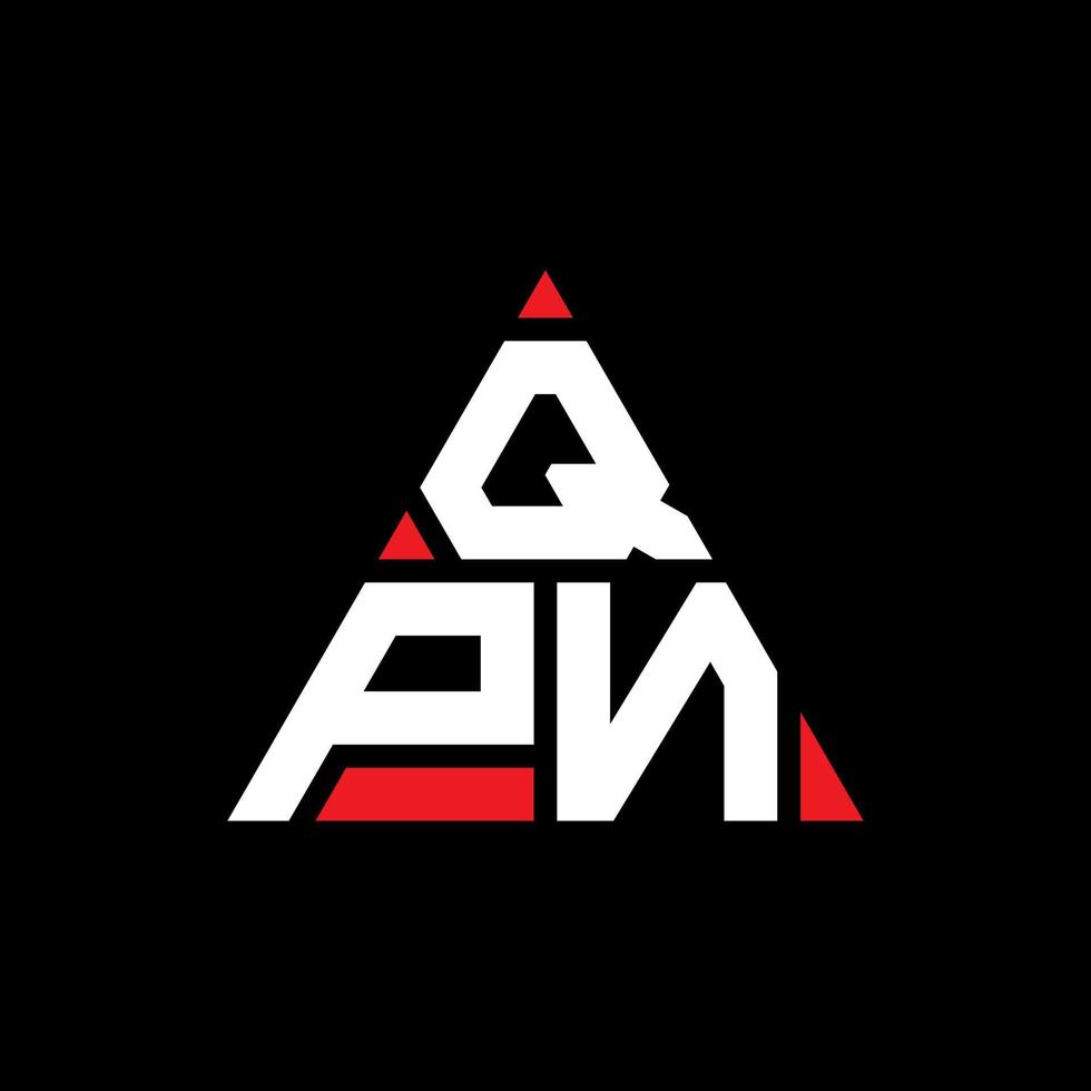 qpn driehoek brief logo ontwerp met driehoekige vorm. qpn driehoek logo ontwerp monogram. qpn driehoek vector logo sjabloon met rode kleur. qpn driehoekig logo eenvoudig, elegant en luxueus logo.