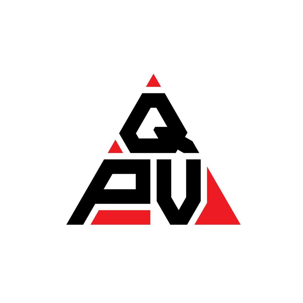 qpv driehoek brief logo ontwerp met driehoekige vorm. qpv driehoek logo ontwerp monogram. qpv driehoek vector logo sjabloon met rode kleur. qpv driehoekig logo eenvoudig, elegant en luxueus logo.