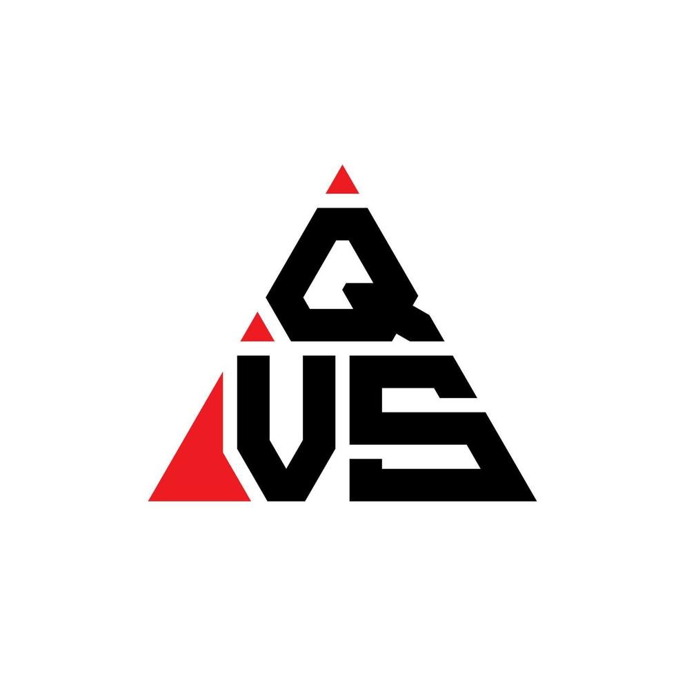 qvs driehoek brief logo ontwerp met driehoekige vorm. qvs driehoek logo ontwerp monogram. qvs driehoek vector logo sjabloon met rode kleur. qvs driehoekig logo eenvoudig, elegant en luxueus logo.