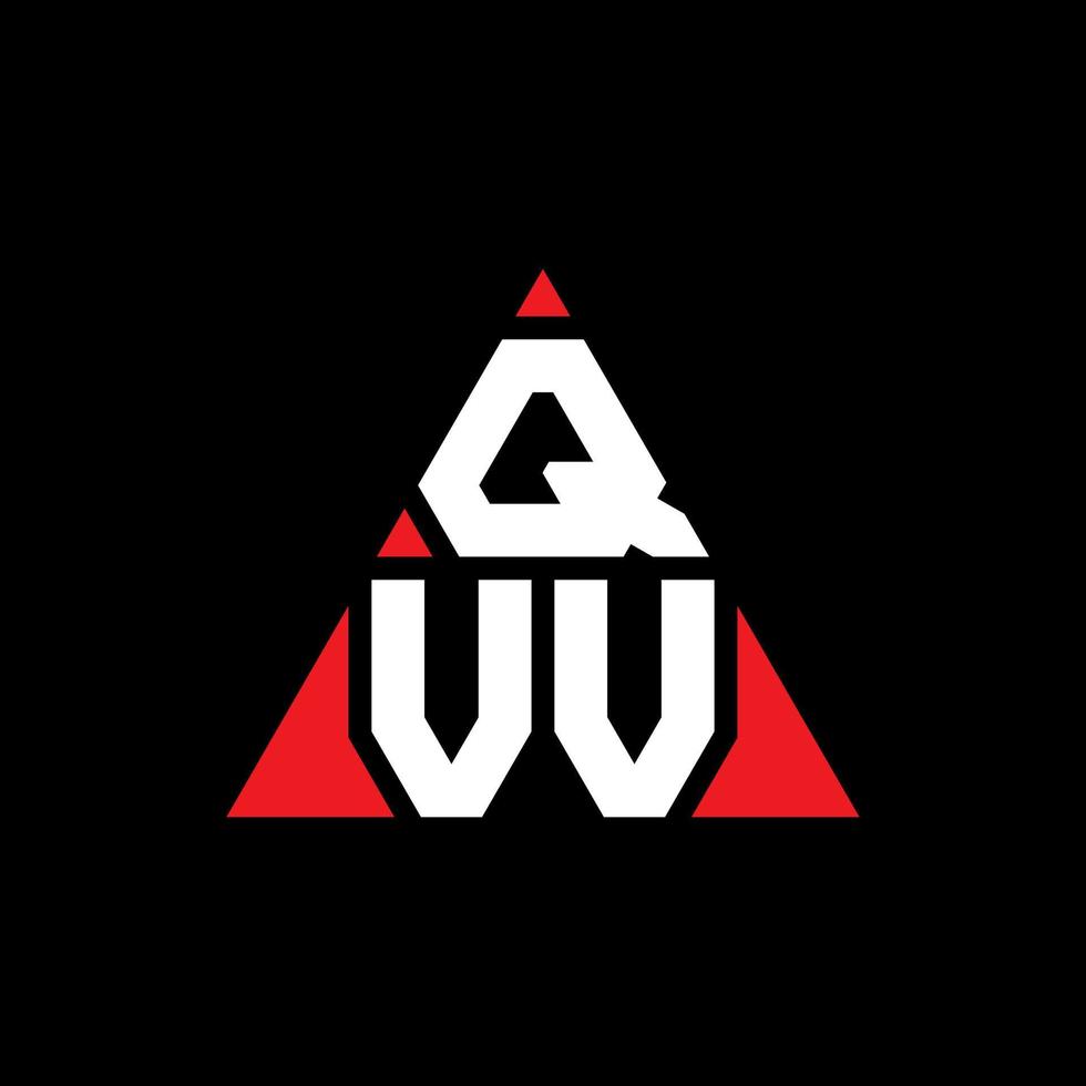 qvv driehoek brief logo ontwerp met driehoekige vorm. qvv driehoek logo ontwerp monogram. qvv driehoek vector logo sjabloon met rode kleur. qvv driehoekig logo eenvoudig, elegant en luxueus logo.