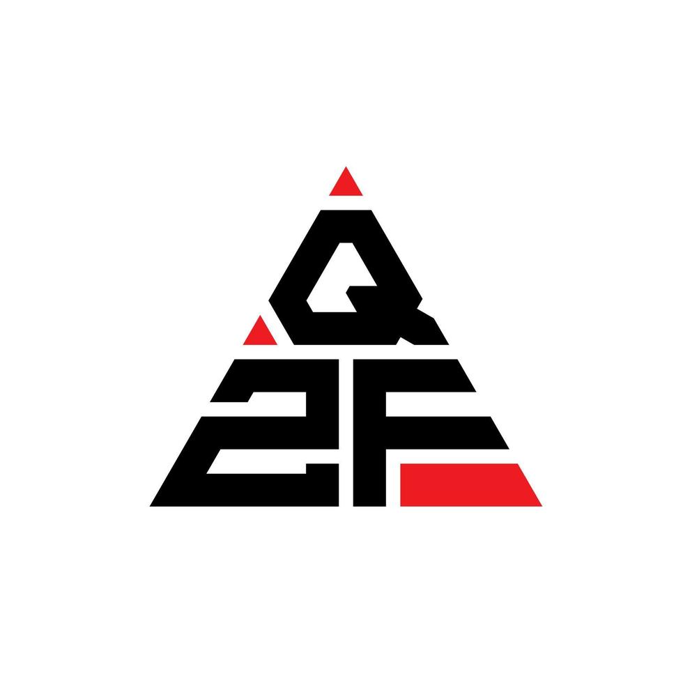 qzf driehoek brief logo ontwerp met driehoekige vorm. qzf driehoek logo ontwerp monogram. qzf driehoek vector logo sjabloon met rode kleur. qzf driehoekig logo eenvoudig, elegant en luxueus logo.