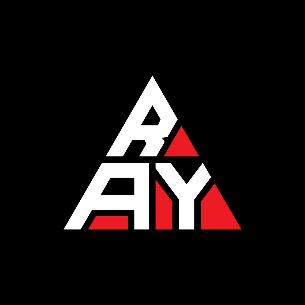 ray driehoek brief logo ontwerp met driehoekige vorm. ray driehoek logo ontwerp monogram. ray driehoek vector logo sjabloon met rode kleur. ray driehoekig logo eenvoudig, elegant en luxueus logo.