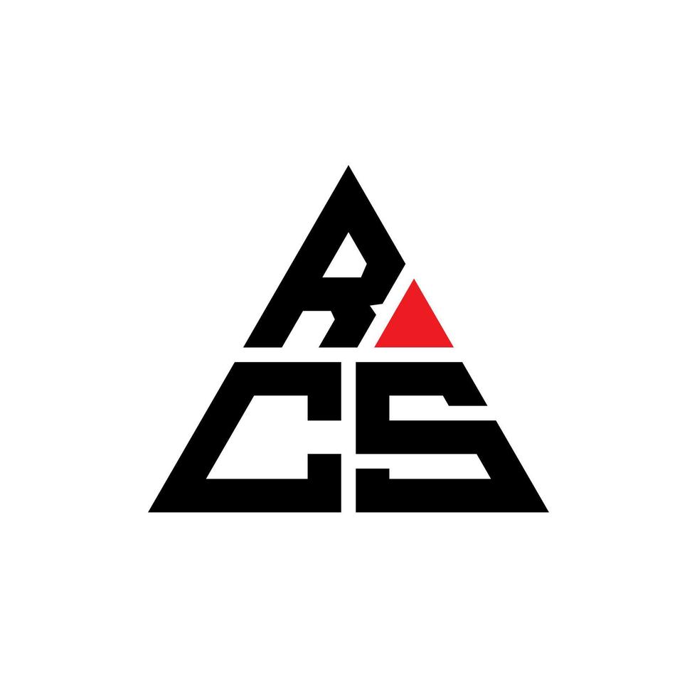 rcs driehoek brief logo ontwerp met driehoekige vorm. rcs driehoek logo ontwerp monogram. rcs driehoek vector logo sjabloon met rode kleur. rcs driehoekig logo eenvoudig, elegant en luxueus logo.