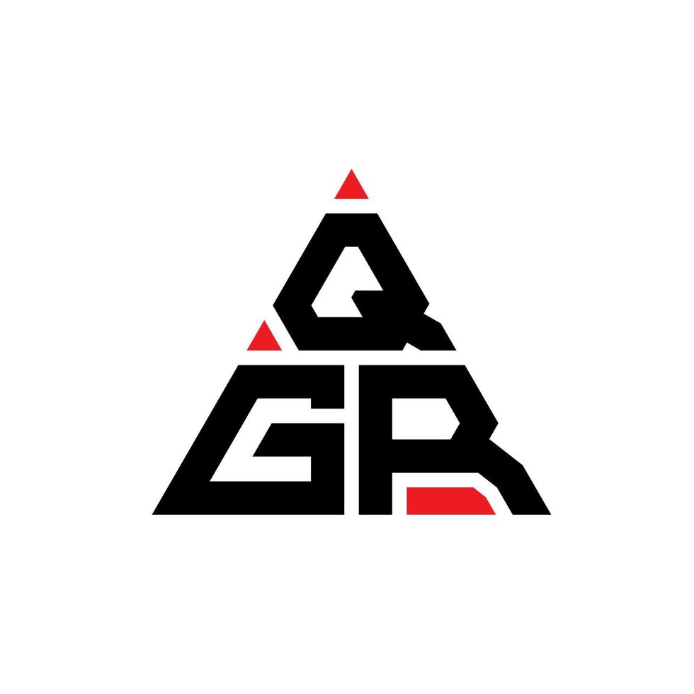 qgr driehoek brief logo ontwerp met driehoekige vorm. qgr driehoek logo ontwerp monogram. qgr driehoek vector logo sjabloon met rode kleur. qgr driehoekig logo eenvoudig, elegant en luxueus logo.