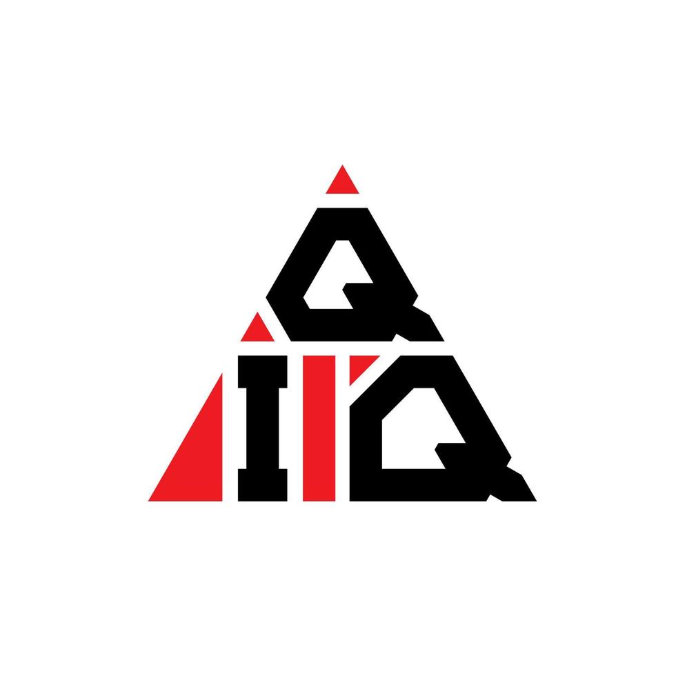 qiq driehoek brief logo ontwerp met driehoekige vorm. qiq driehoek logo ontwerp monogram. qiq driehoek vector logo sjabloon met rode kleur. qiq driehoekig logo eenvoudig, elegant en luxueus logo.