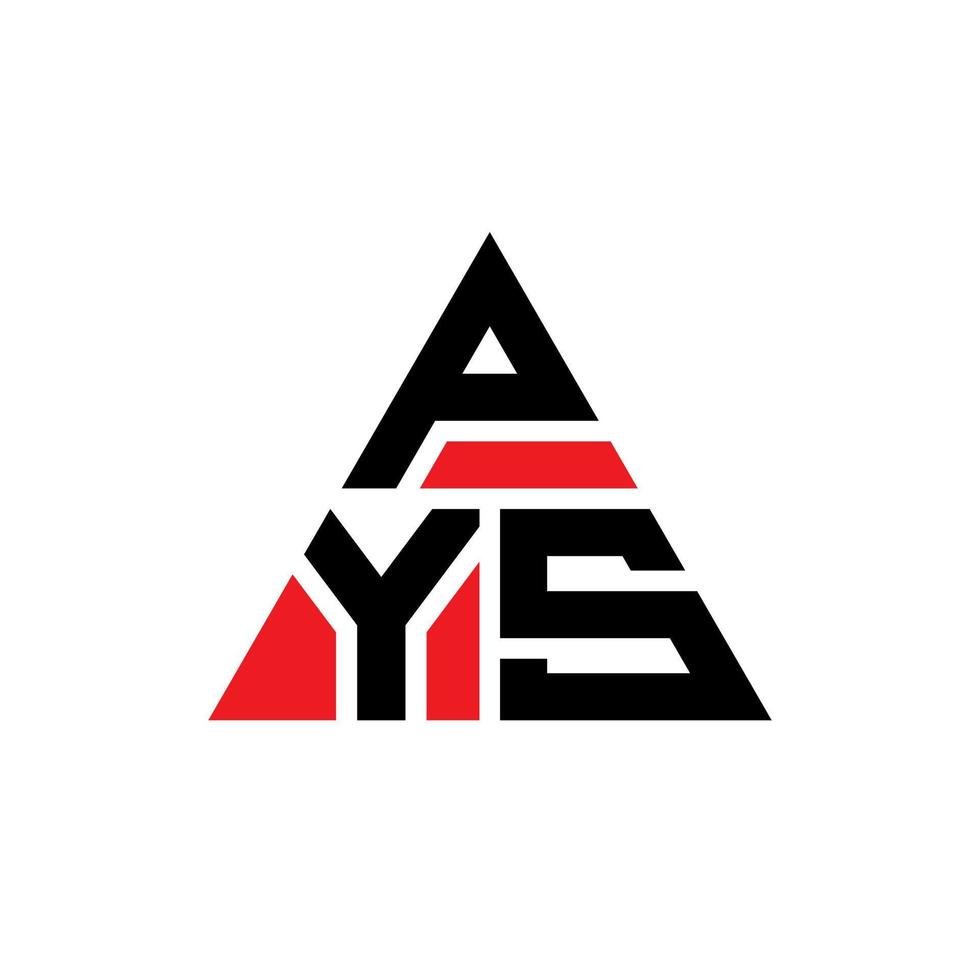 pys driehoek brief logo ontwerp met driehoekige vorm. pys driehoek logo ontwerp monogram. pys driehoek vector logo sjabloon met rode kleur. pys driehoekig logo eenvoudig, elegant en luxueus logo.
