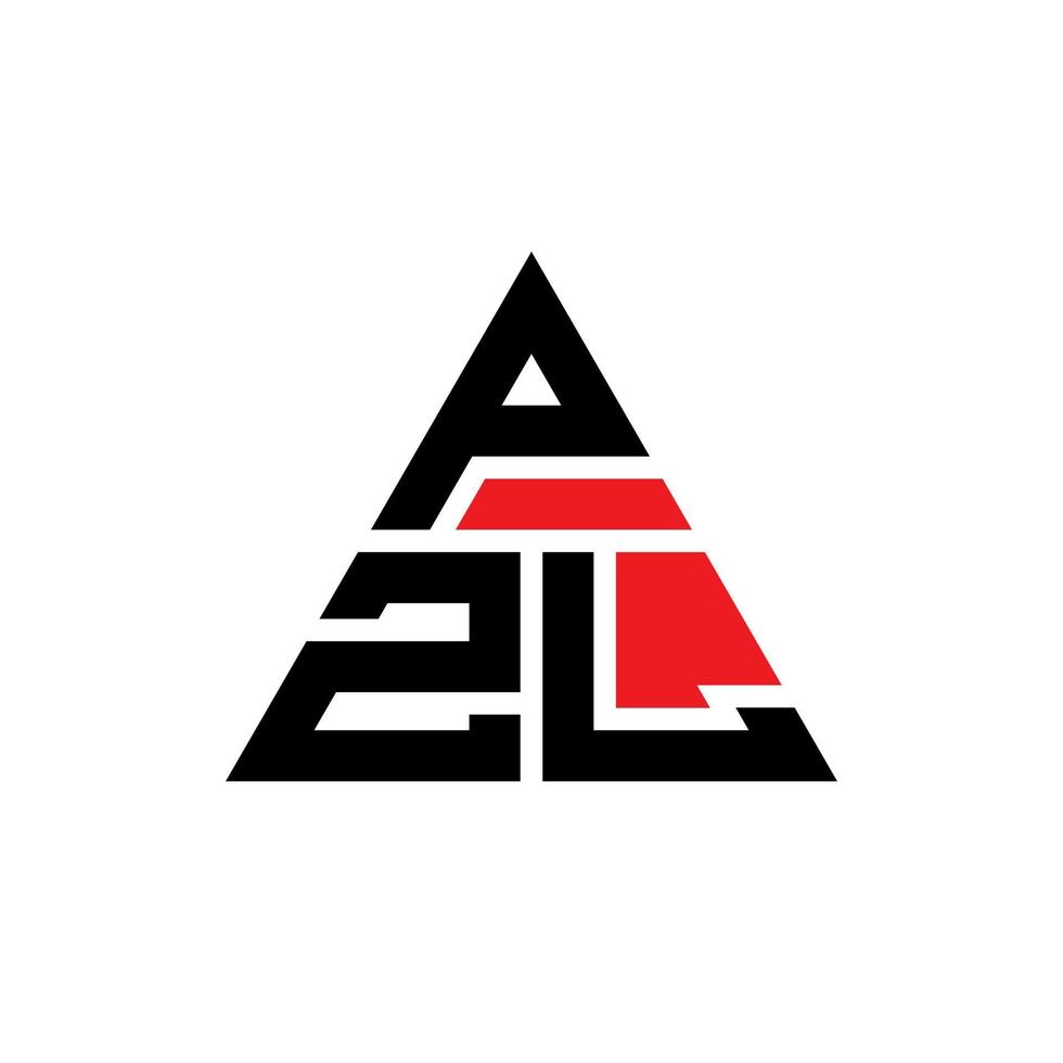 pzl driehoek brief logo ontwerp met driehoekige vorm. pzl driehoek logo ontwerp monogram. pzl driehoek vector logo sjabloon met rode kleur. pzl driehoekig logo eenvoudig, elegant en luxueus logo.