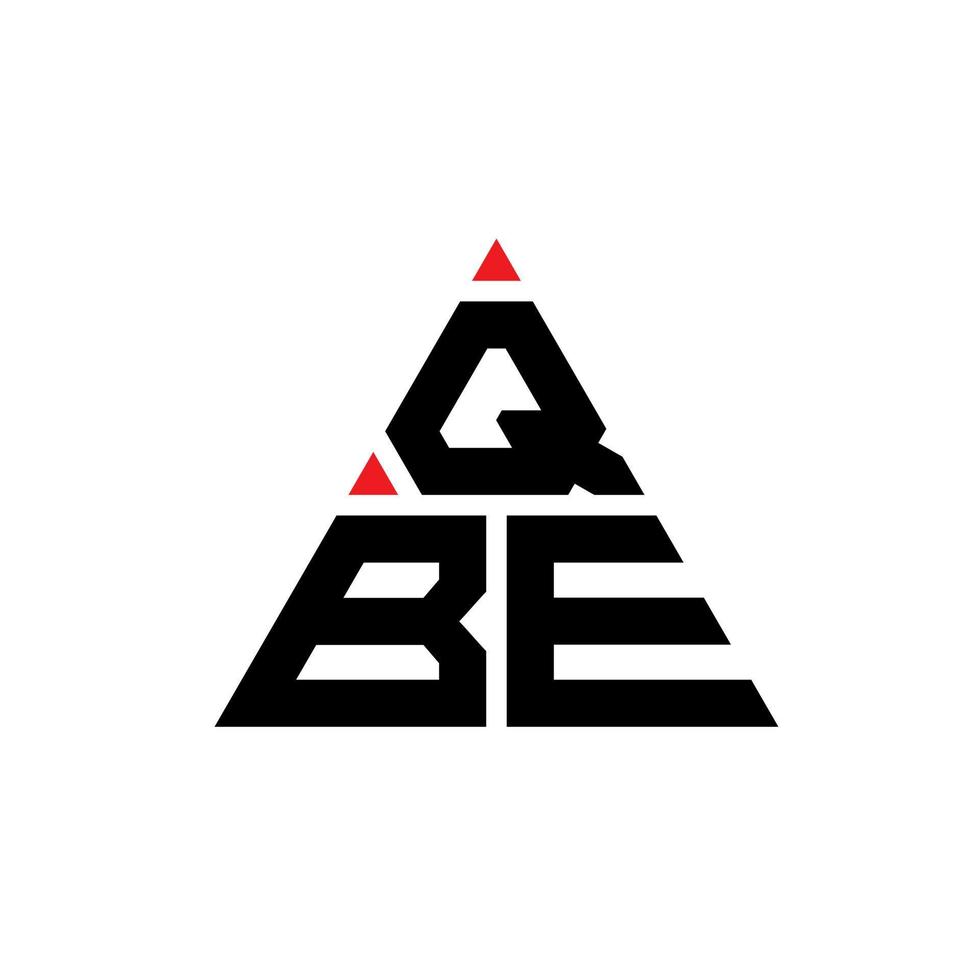 qbe driehoek brief logo ontwerp met driehoekige vorm. qbe driehoek logo ontwerp monogram. qbe driehoek vector logo sjabloon met rode kleur. qbe driehoekig logo eenvoudig, elegant en luxueus logo.