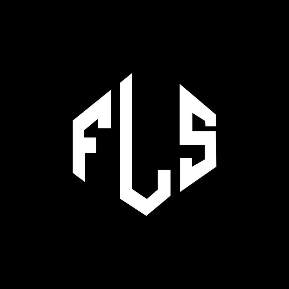 fls letter logo-ontwerp met veelhoekvorm. fls logo-ontwerp met veelhoek en kubusvorm. fls zeshoek vector logo sjabloon witte en zwarte kleuren. fls-monogram, bedrijfs- en onroerendgoedlogo.