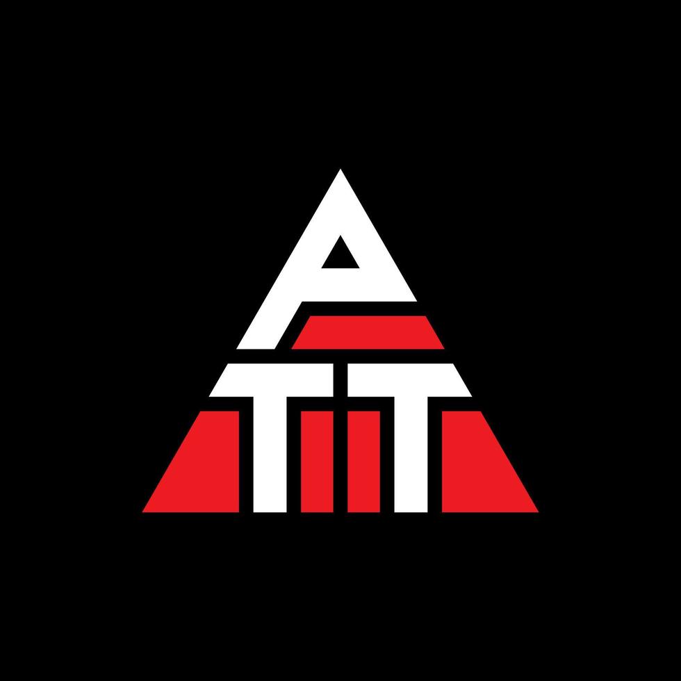 ptt driehoek brief logo ontwerp met driehoekige vorm. ptt driehoek logo ontwerp monogram. ptt driehoek vector logo sjabloon met rode kleur. ptt driehoekig logo eenvoudig, elegant en luxueus logo.