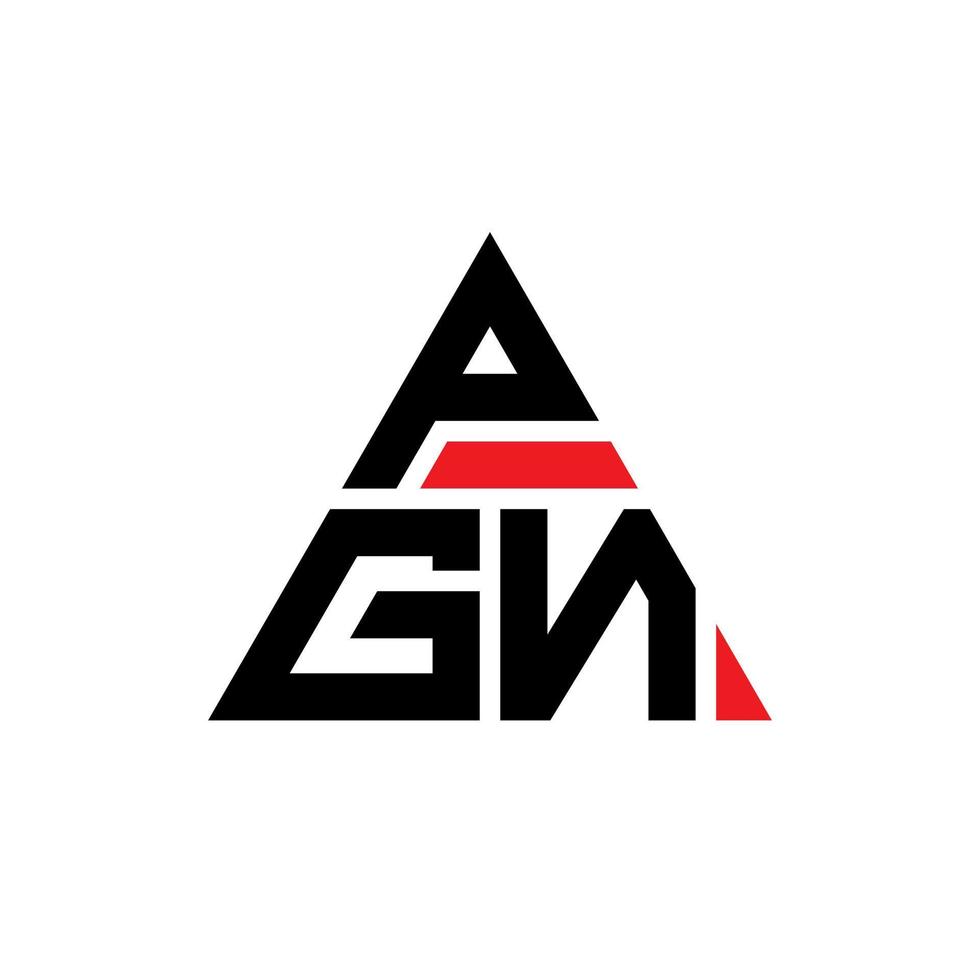 pgn driehoek brief logo ontwerp met driehoekige vorm. pgn driehoek logo ontwerp monogram. pgn driehoek vector logo sjabloon met rode kleur. pgn driehoekig logo eenvoudig, elegant en luxueus logo.