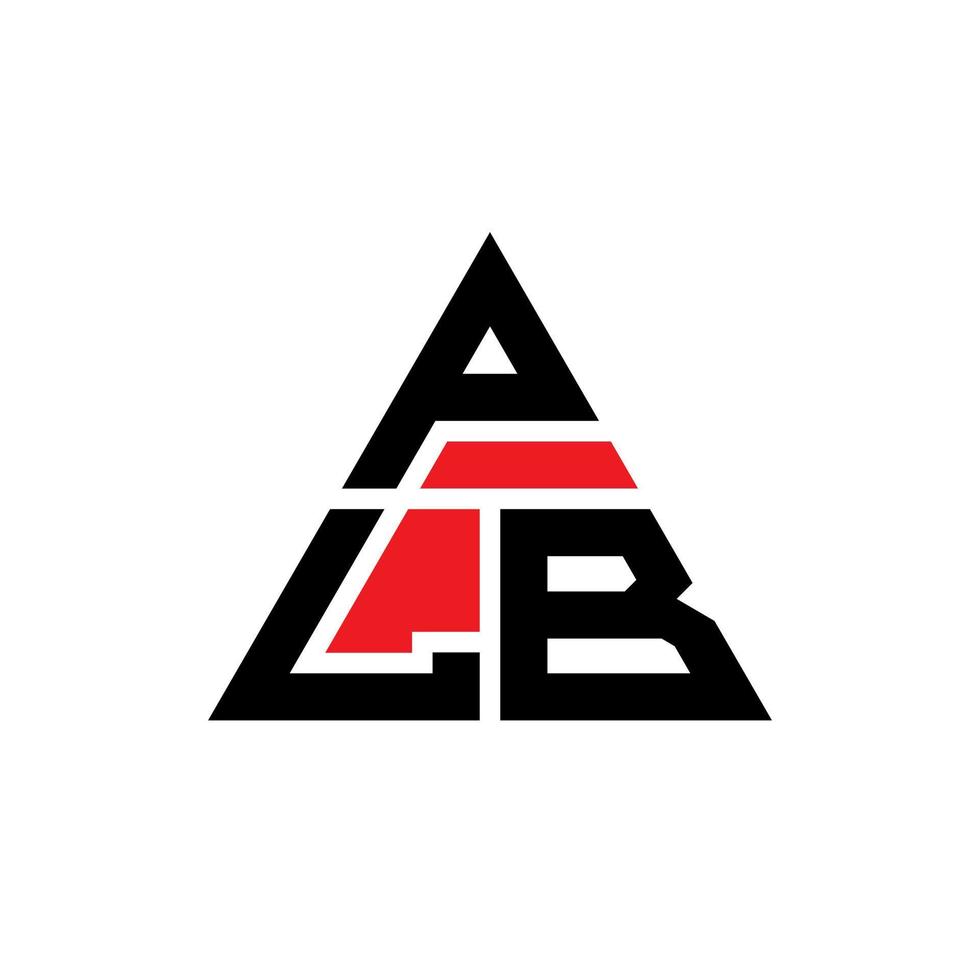 plb driehoek brief logo ontwerp met driehoekige vorm. plb driehoek logo ontwerp monogram. plb driehoek vector logo sjabloon met rode kleur. plb driehoekig logo eenvoudig, elegant en luxueus logo.