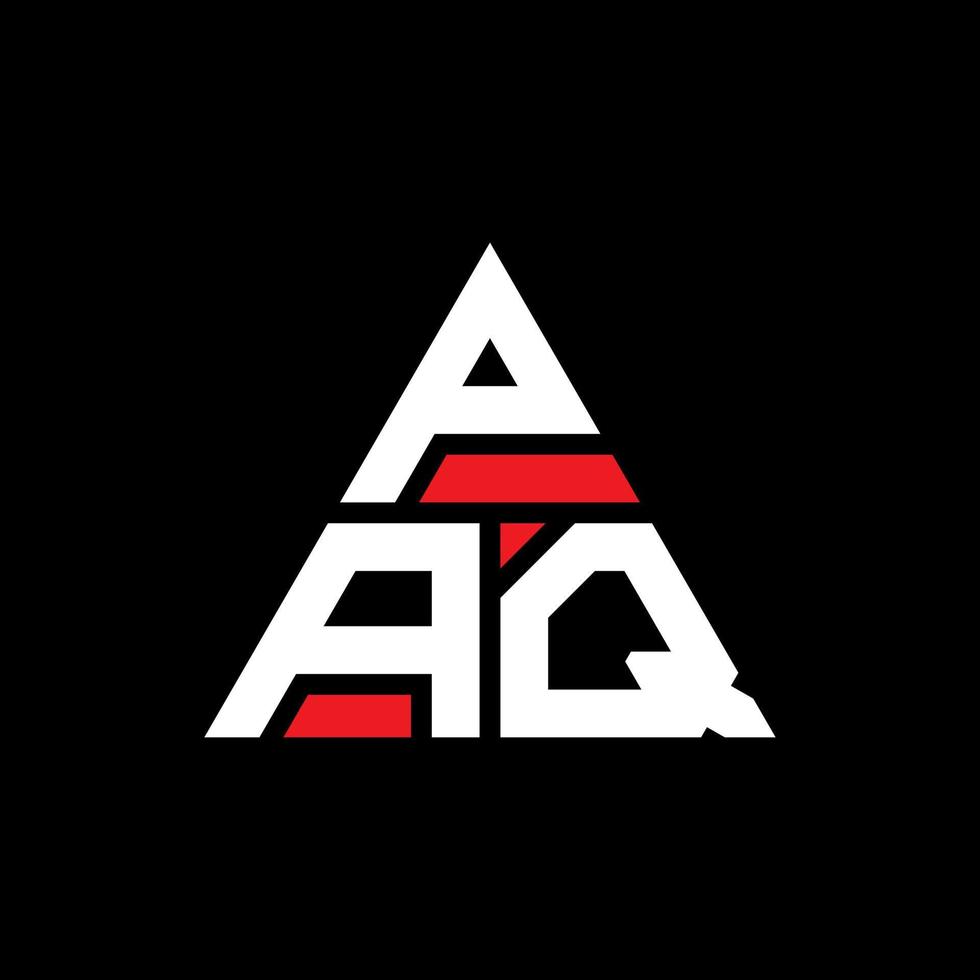 paq driehoek brief logo ontwerp met driehoekige vorm. paq driehoek logo ontwerp monogram. paq driehoek vector logo sjabloon met rode kleur. paq driehoekig logo eenvoudig, elegant en luxueus logo.