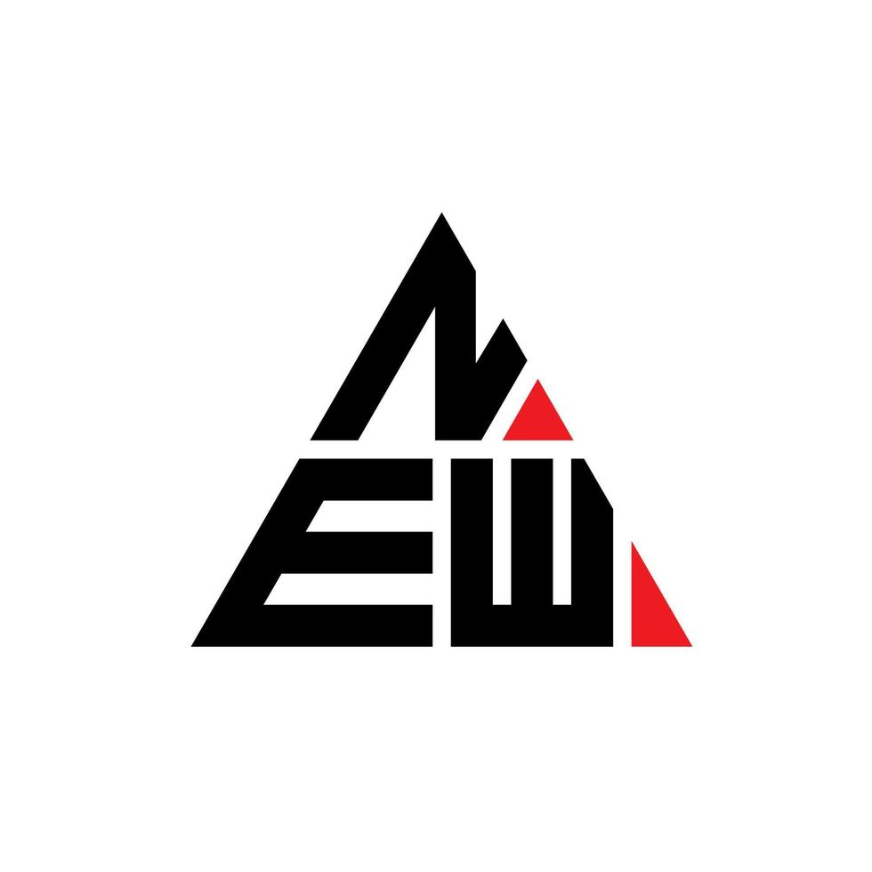 nieuw driehoeksletterlogo-ontwerp met driehoekige vorm. nieuwe driehoek logo ontwerp monogram. nieuwe driehoek vector logo sjabloon met rode kleur. nieuw driehoekig logo eenvoudig, elegant en luxueus logo.