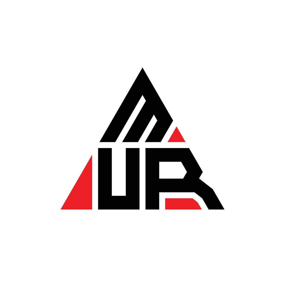 mur driehoek brief logo ontwerp met driehoekige vorm. mur driehoek logo ontwerp monogram. mur driehoek vector logo sjabloon met rode kleur. mur driehoekig logo eenvoudig, elegant en luxueus logo.