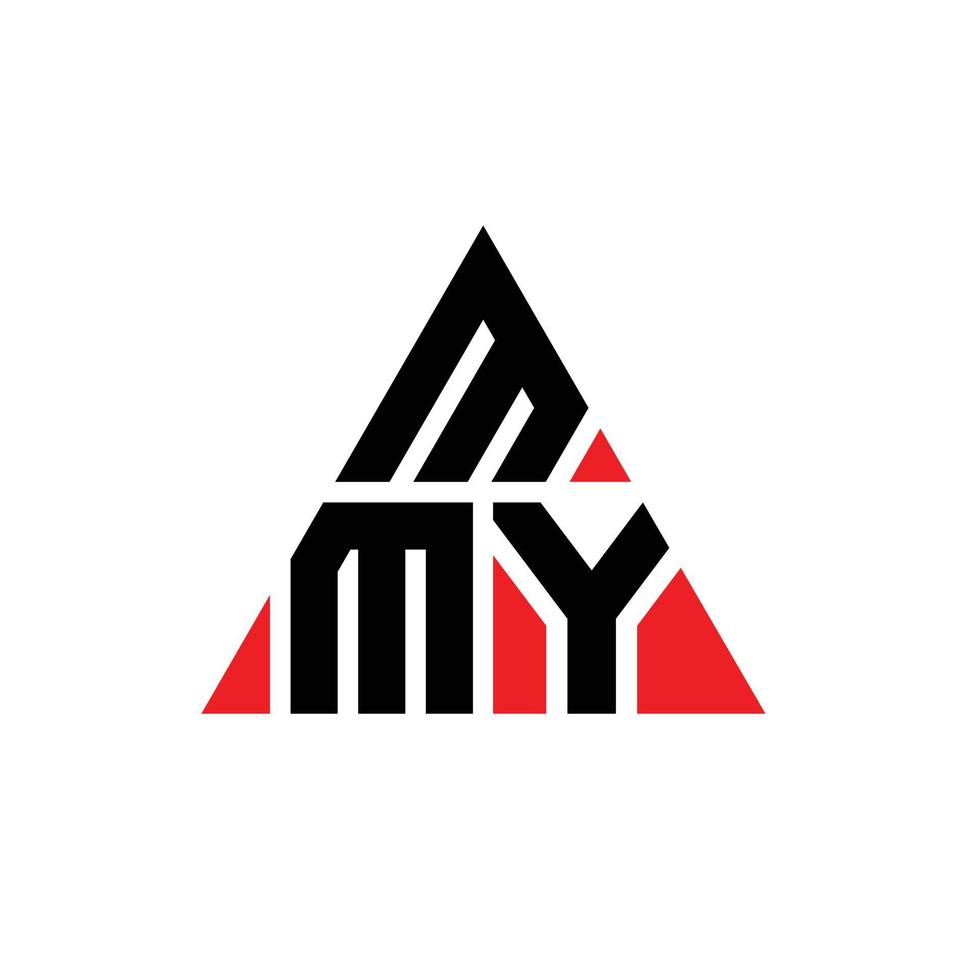 mmy driehoek brief logo ontwerp met driehoekige vorm. mmy driehoek logo ontwerp monogram. mmy driehoek vector logo sjabloon met rode kleur. mmy driehoekig logo eenvoudig, elegant en luxueus logo.