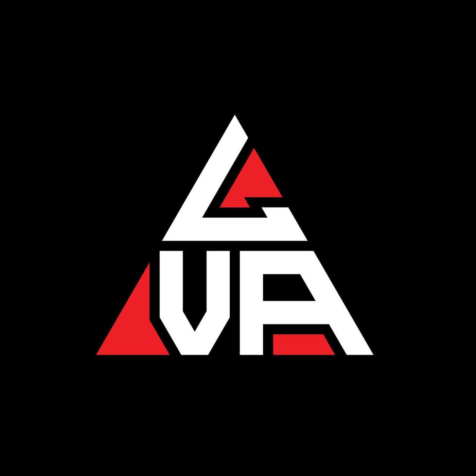 lva driehoek brief logo ontwerp met driehoekige vorm. lva driehoek logo ontwerp monogram. lva driehoek vector logo sjabloon met rode kleur. lva driehoekig logo eenvoudig, elegant en luxueus logo.