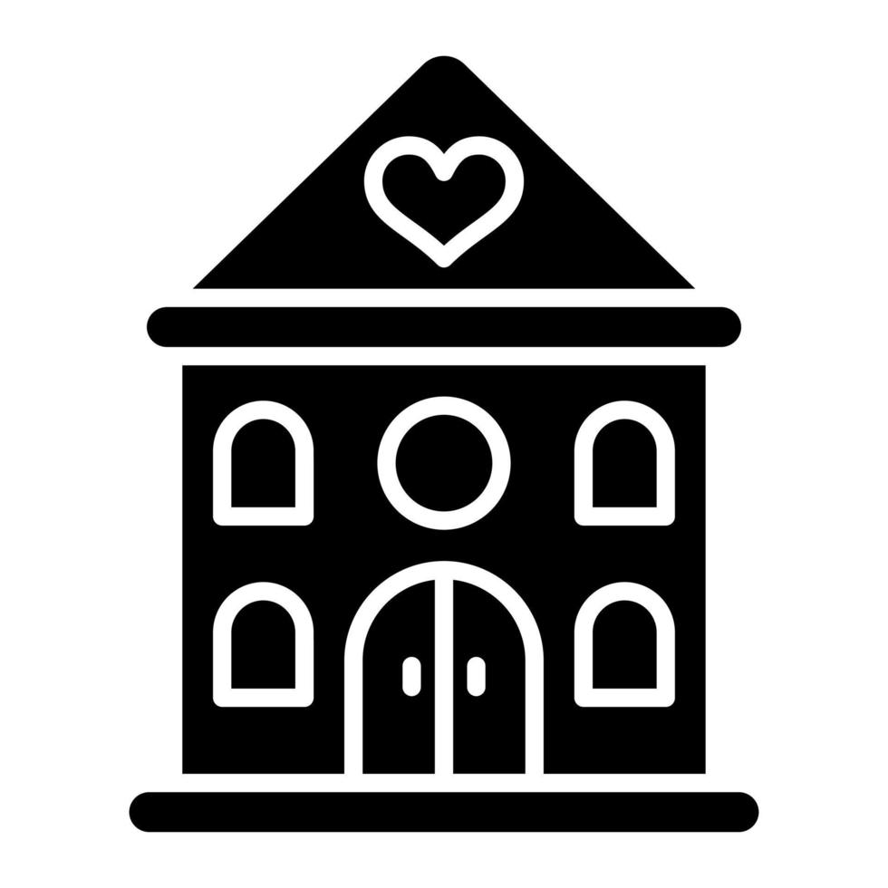 glyph-pictogram voor poppenhuis vector